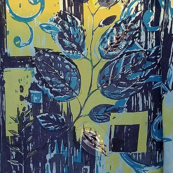 BamBooco womens embellished top size L multi color - Picture 2 of 8